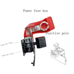 80A Battery Fuse Box Cover Battery Clip Car Rated Battery Fuse Protection 12V Output Power  Protection Car Battery Terminal Connector With  Fuse Cover Battery Connector Positive Battery Fuse