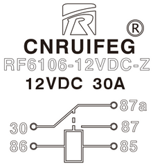 30A Car relay DC12V 5 pins 30A DC12V  auto relay