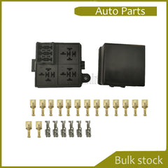 Automotive Relay Fuse Block with 3 40A 12V 5-Pin Relays 3 ATC/ATO Fuses 10A 15A 30A with 3 Relay Slots and 3 ATC/ATO Fuse Holders Universal Fuse Block for Cars, Trucks, Boats, and Ships.