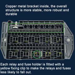 12V24VRelay Fuse Block With 10Pack 5Pin 30A Relays Slots 40 ATC/ATO Fuse Circuit Control Relay System Box 12 Volt Fuse Block  On/Off Switch Panel for Car SUV Truck