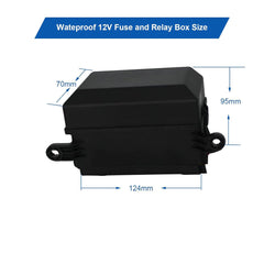 12/24VFuse Relay Box Distributor Holder, 6 Pin Relay + 6 Slots, / ATC Fuse Block, 41 pcs. Metal Terminals, Universal Compatible(6 relay sockets, 6 fuses)