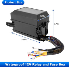 12 Volt Fuse Relay Block With 5Pack 5Pin JD1914  Relays 4pin RTT7121 Relay Slots  6 ATC/ATO Fuse Holders Relay Box With Harness Automotive fuse Block With Pre-Wired  Fuse Box 12V Relay Kit Fuse Block