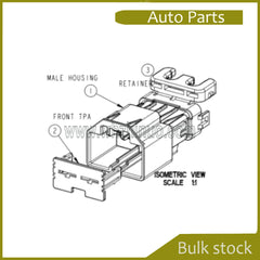 33512210 2Pin  Automotive Connector Connection Terminal Automotive Wiring Harness Sheathing Metal Terminal Connectors, Terminals,Automobile Wires andCables